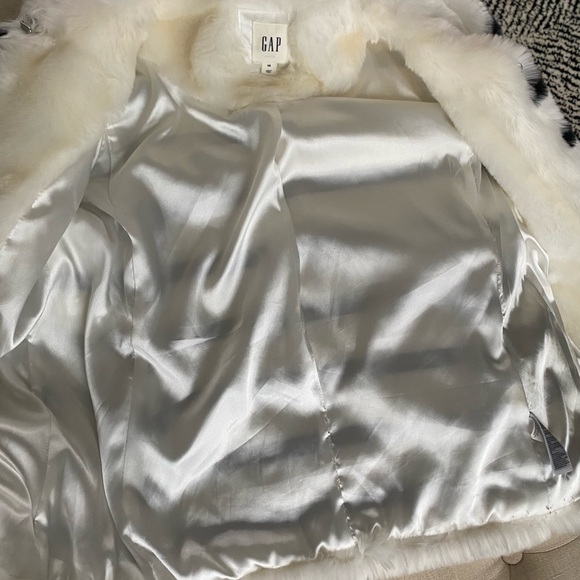 Faux Fur Black And White Striped Coat - size x-small - Picture 3 of 12